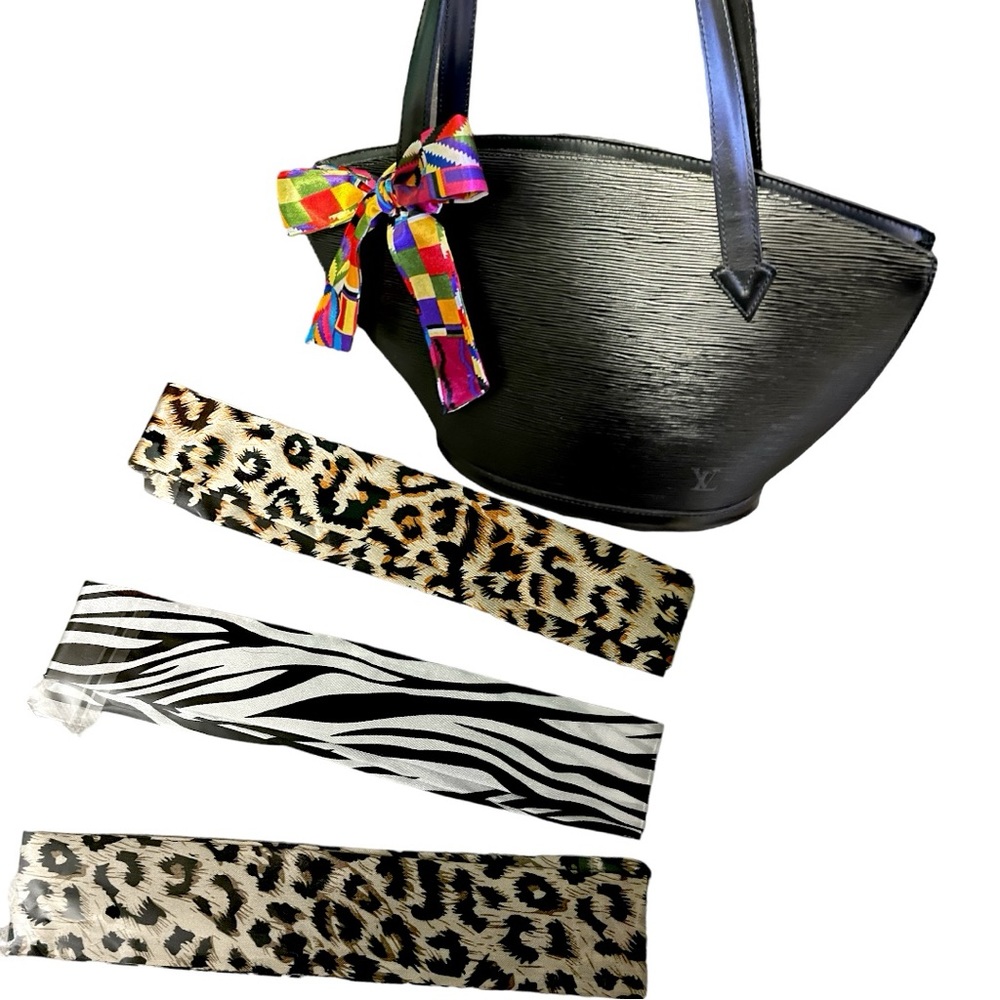 3 Twilly Scarves!  One of each: Zebra print, Leopard print, Cheetah print